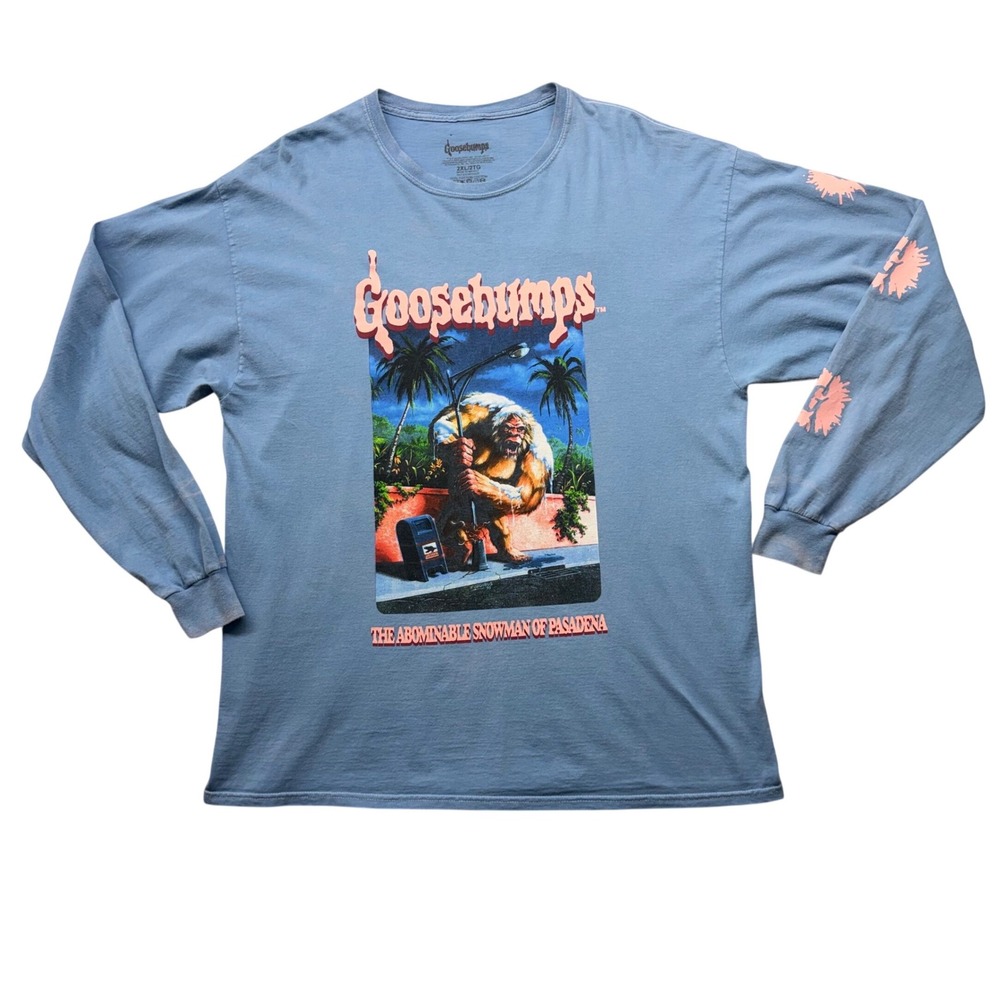 Goosebumps Abominable Snowman of Pasadena Long Sleeve Shirt Blue 2XL Thrashed